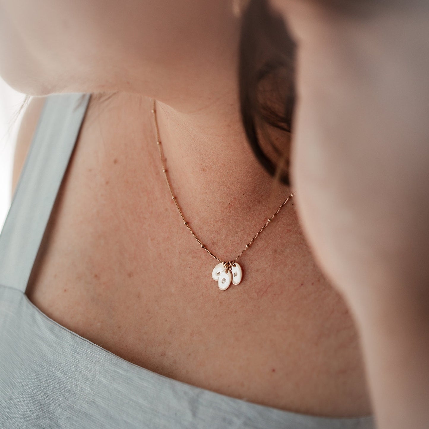 Juniper • Tiny Oval Necklace