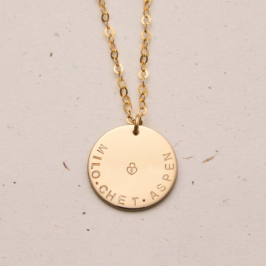 Asha • Large Pendant Single Hole Necklace
