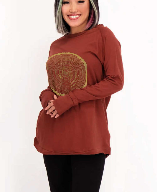 Fair Trade Organic Cotton Greatness Takes Time Long Sleeve Yoga Tunic Tee