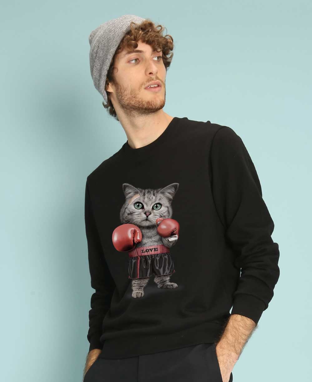 Lightweight Men's Black Sweatshirt