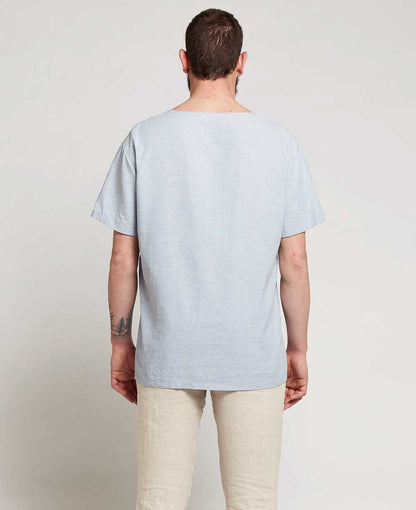 Men’s Karma Blue Linen Shirt